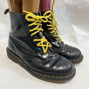 Dr Martens 1460 Quilon Leather Ankle Boots black leather UK 8 US womens 10 docs
